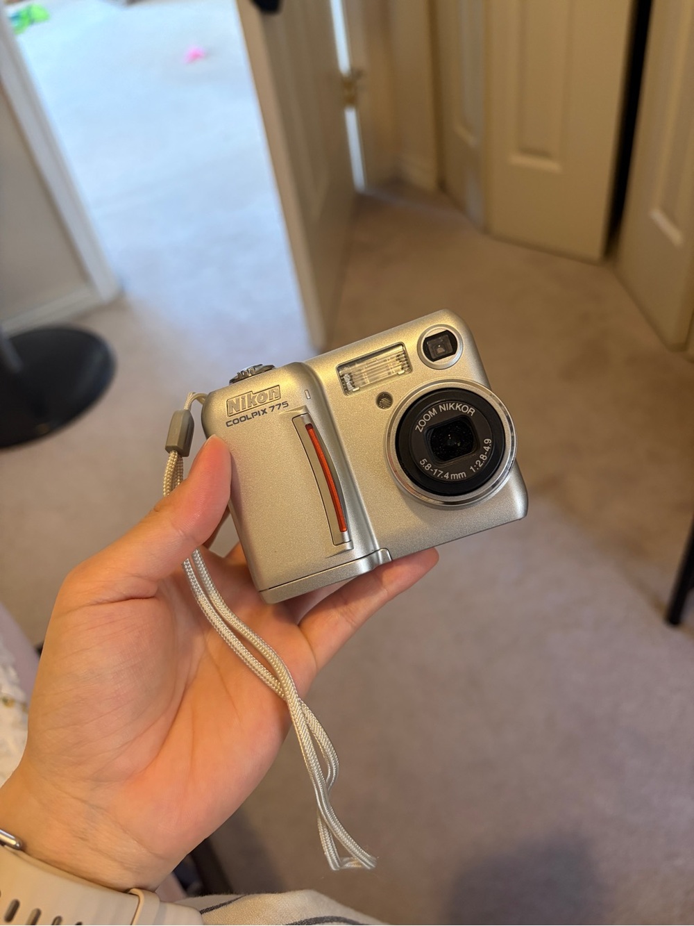 Nikon Coolpix 775 Silver Compact Digital Camera with Wrist Strap
